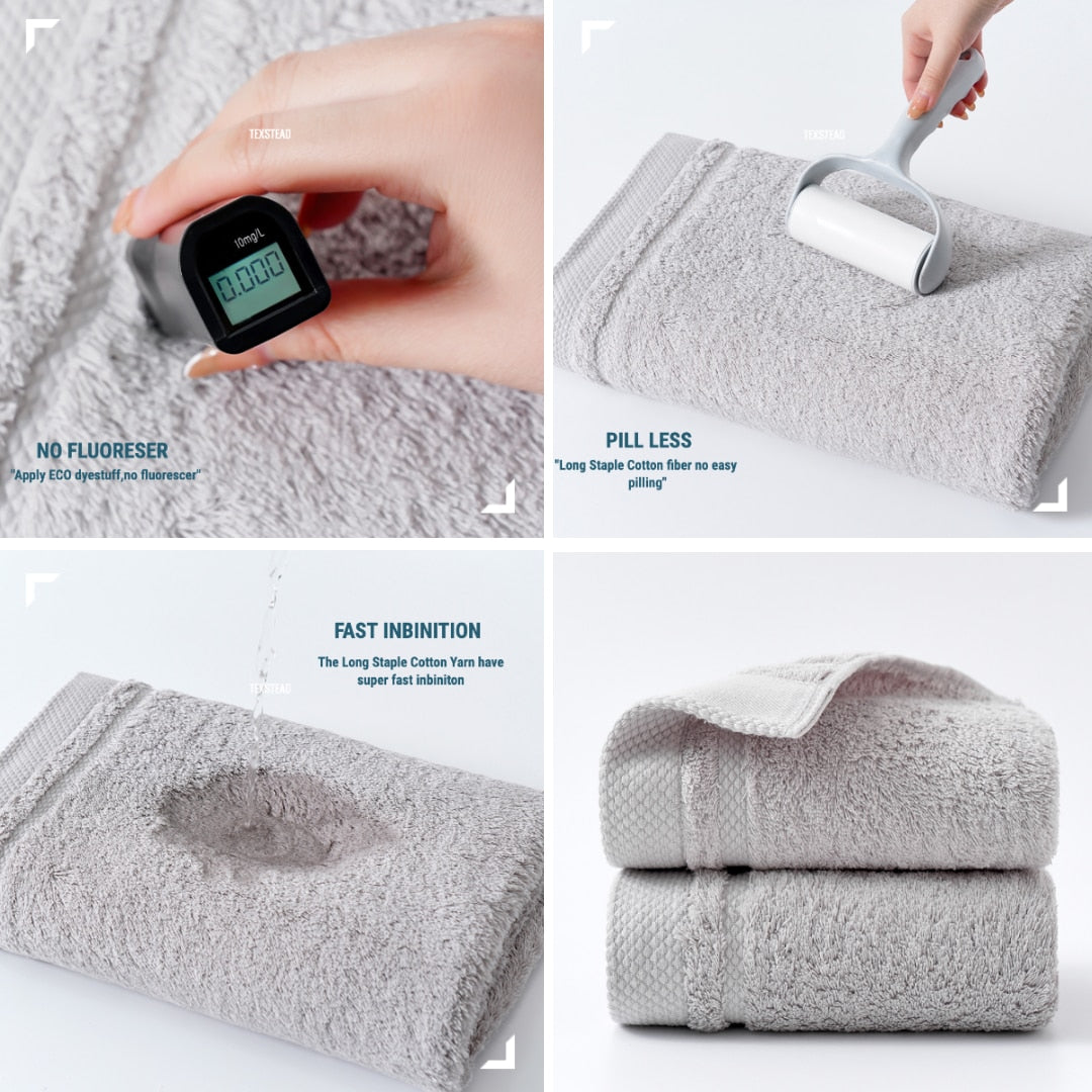 Luxury Cotton Towel Collection - 4 Bath Towels + 2 Hand Towels, Soft & Absorbent, Perfect for Daily Use