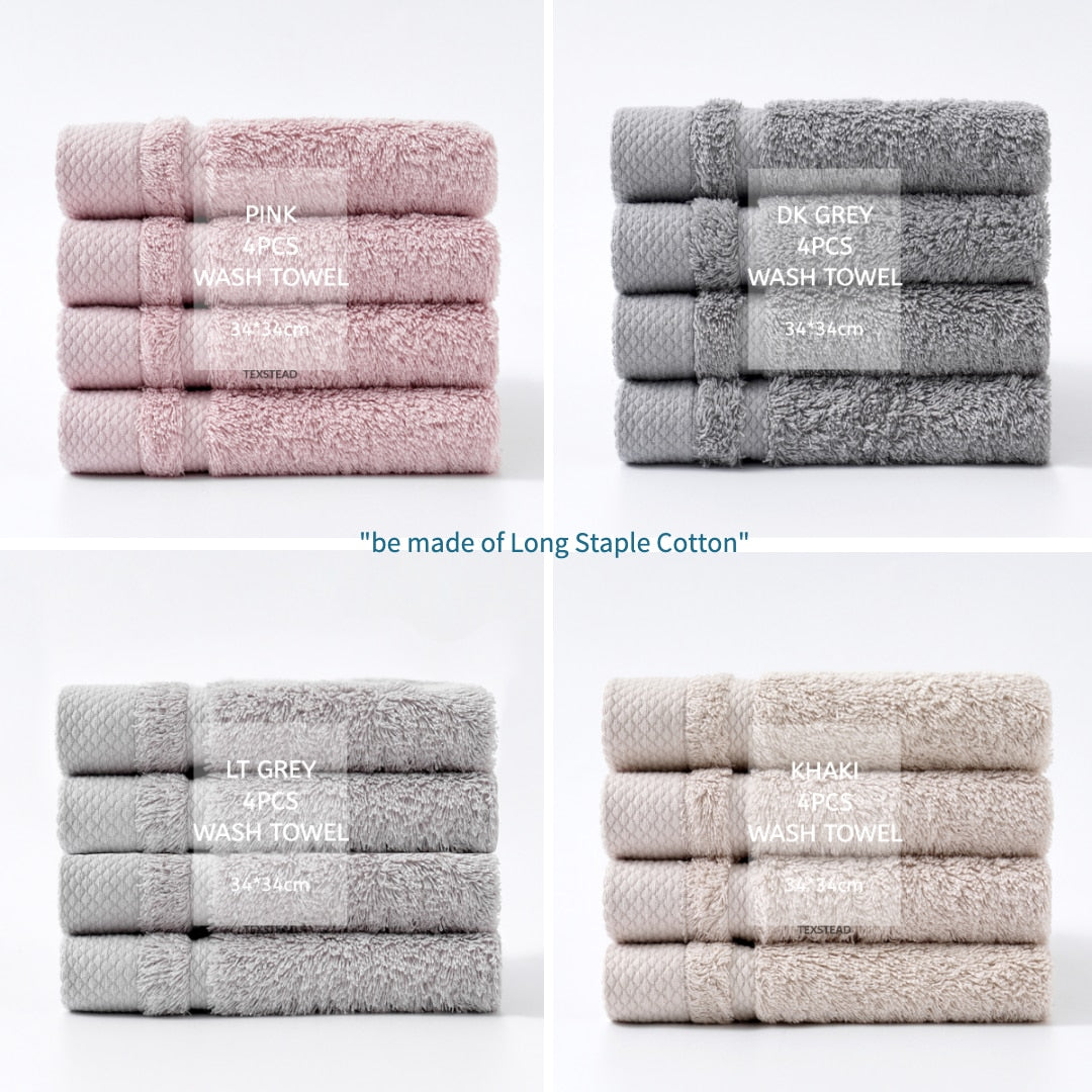 Luxury Cotton Towel Collection - 4 Bath Towels + 2 Hand Towels, Soft & Absorbent, Perfect for Daily Use