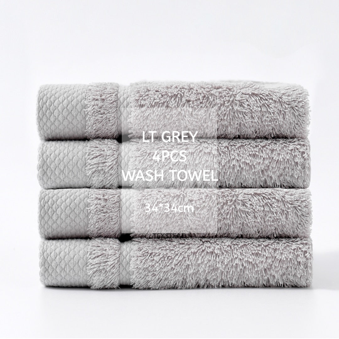 Luxury Cotton Towel Collection - 4 Bath Towels + 2 Hand Towels, Soft & Absorbent, Perfect for Daily Use