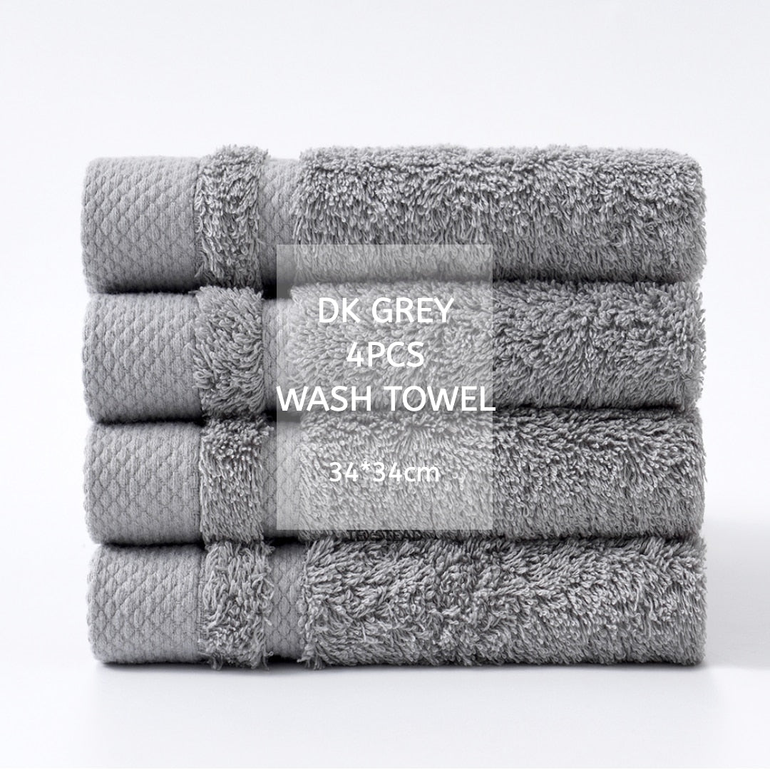 Luxury Cotton Towel Collection - 4 Bath Towels + 2 Hand Towels, Soft & Absorbent, Perfect for Daily Use